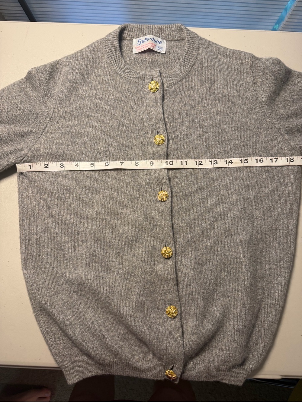 VTG‎ 60’s Ballantyne Scotland Cashmere Cardigan S Accent Button Classic Timeless - Picture 7 of 8